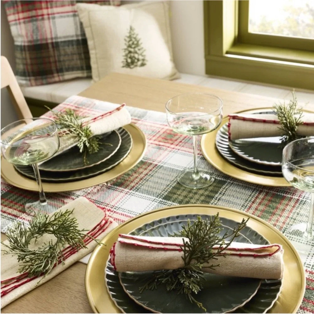 Set of 4 Faux Cypress Sprig Christmas Napkin Rings - Hearth & Hand Magnolia